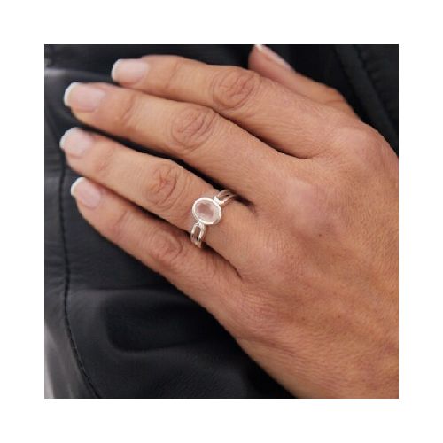 Anillo Gaia Cuarzo Rosa - Plata 925