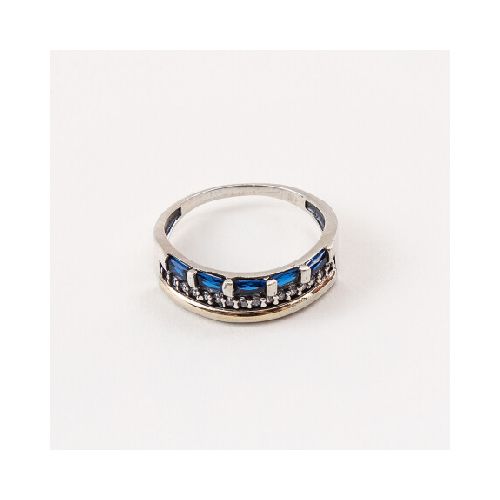 Anillo Fénix Blue - Plata y Oro