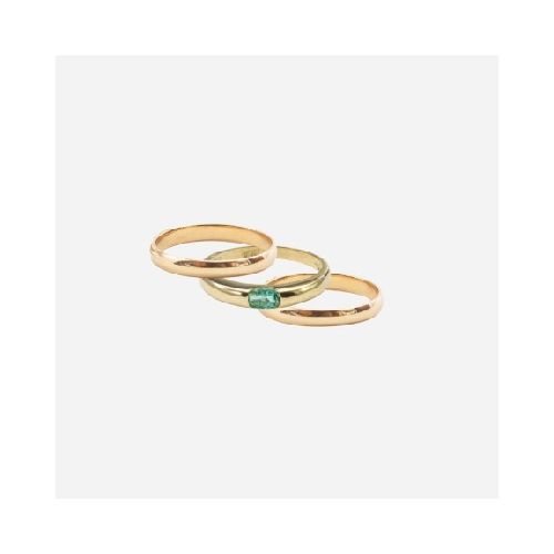 Set Exclusive - Anillo Cartier + Alianzas Bombé en Oro 18k