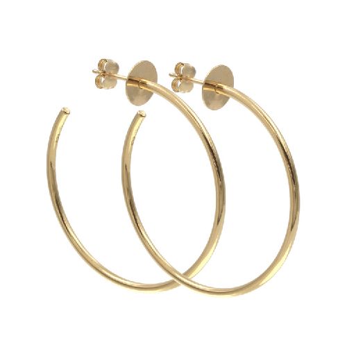 Caravanas / aros de oro amarillo 18k N0458