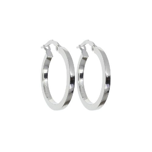 Caravanas, aros de oro blanco 18k (0974W)