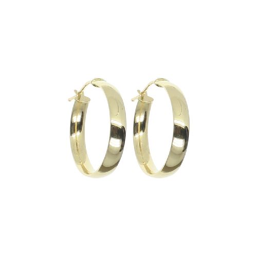 Aros Lily en oro amarillo 18k.