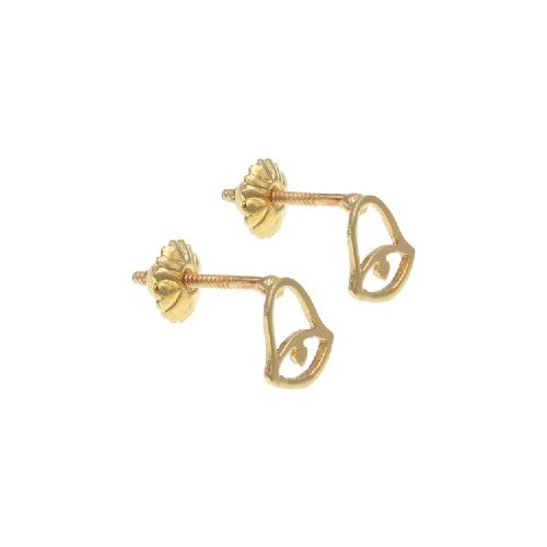 Caravanas Campanitas de oro amarillo 18k