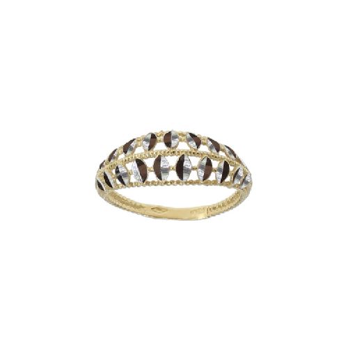 Anillo Tuscan chico labrado en oro 18k