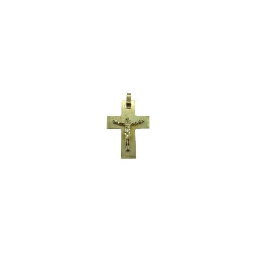 Cruz en oro amarillo 18k con Cristo N19