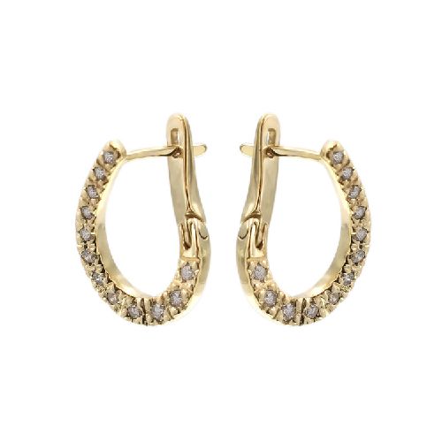 Caravanas Beatrice de oro amarillo 18k con brillantes