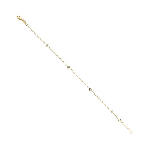 Pulsera Lu de oro amarillo 18k con crconias