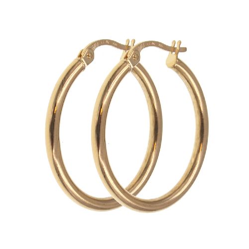 Aros criollos en oro amarillo 18K diam: 2cm