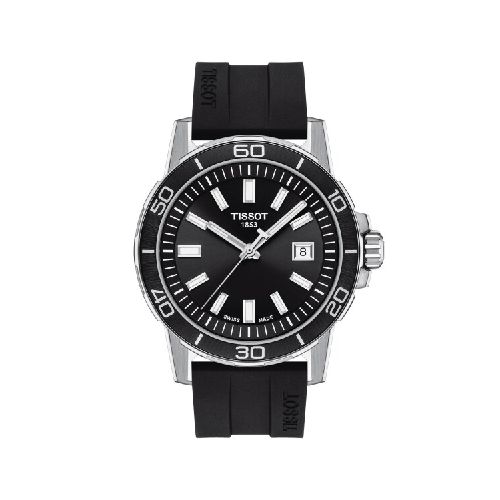 Reloj Tissot Supersport Gent 44mm - esfera y bisel negro