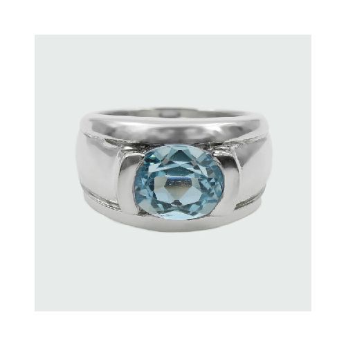 Anillo Acacia de plata 925 con topacio azul