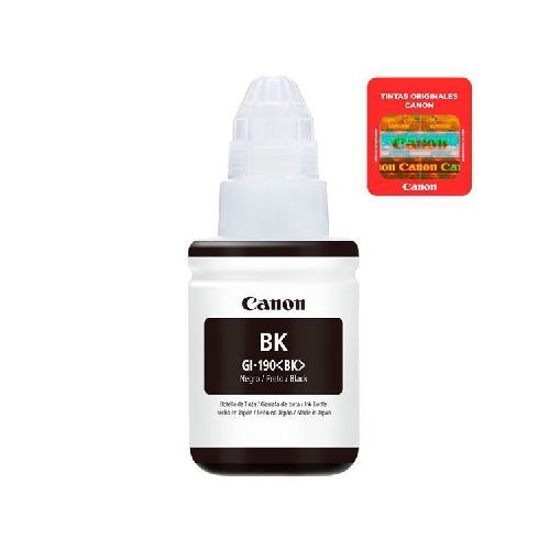 Botella De Tinta Canon Negro GI-190 Bk 135ml