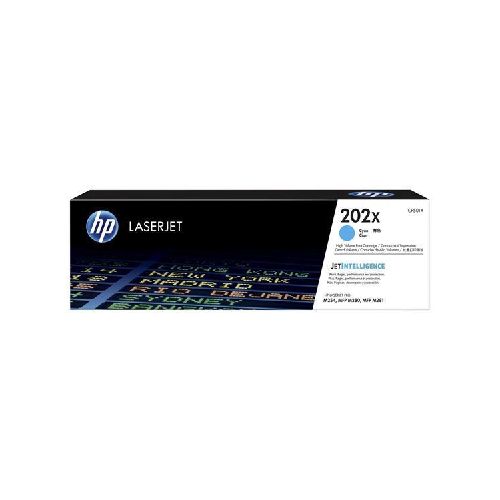 HP 202X - Alto rendimiento - cián - original - LaserJet - cartucho de tóner (CF501X) - para Color LaserJet Pro M254dw, M254nw, MFP M280nw, MFP M281cdw, MFP M281fdn, MFP M281fdw