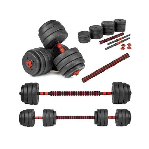 Set de mancuernas Randers + barra + 25kg