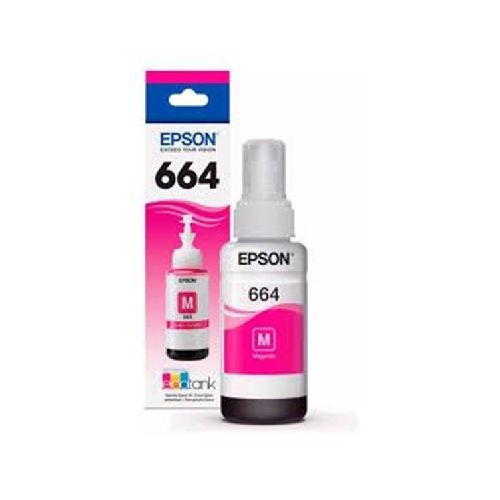 Epson T664 - Magenta - original - cartucho de tinta - para Epson L380, L386, L395, L495; EcoTank ET-2600, 2650, L1455, L396, L606, L656