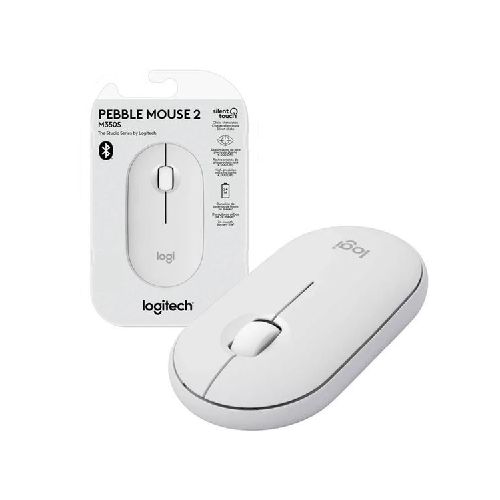 Mouse Logitech M350S Pebble 2 Bluetooth blanco