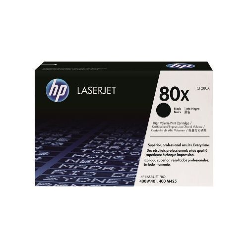 HP 80x - Alto rendimiento - negro - original - LaserJet - cartucho de tóner (CF280X) - para LaserJet Pro 400 M401, MFP M425