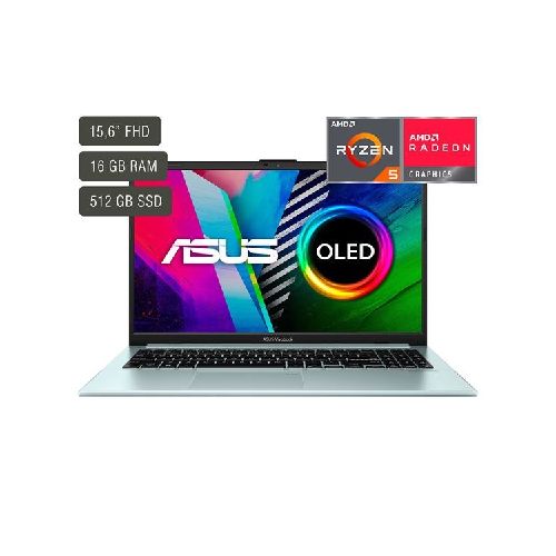 Notebook Asus Vivobook 15,6'' Oled Ryzen 5 16gb 512gb