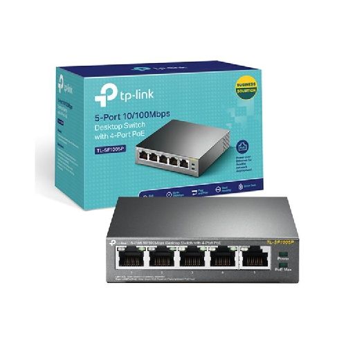 Switch 5 puertos TP-Link 10/100 POE