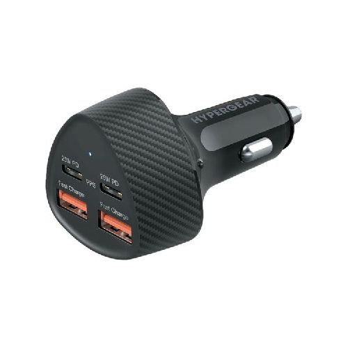 Cargador De Auto Hypergear SpeedBoost 2 Usb C / 2 Usb A