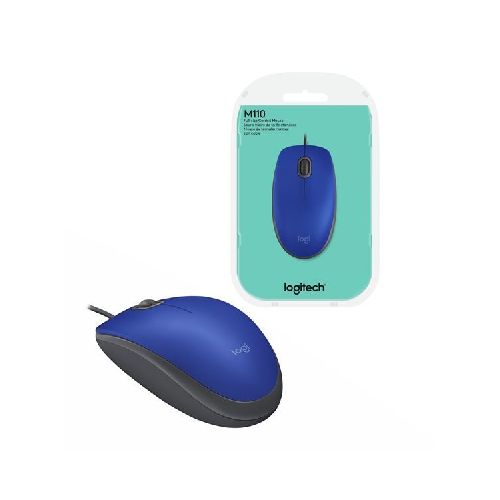 Mouse óptico Logitech M110 silent azul