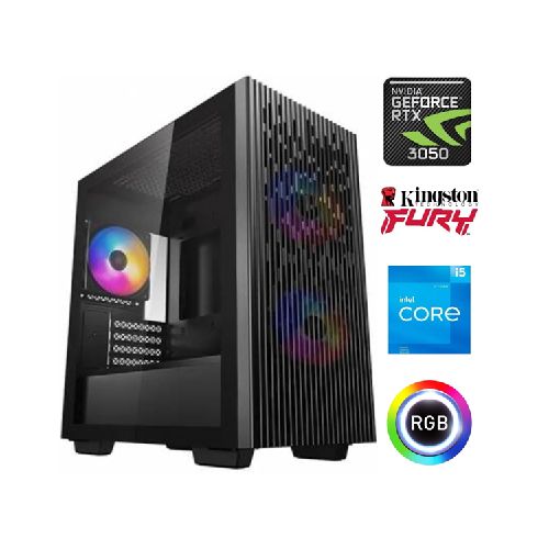 Equipo Gamer Core i5 12400F, 16GB, SSD 480 GB, RTX 3050 6GB