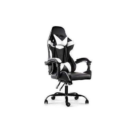 Silla Gamer Lumax ROM negro/blanco