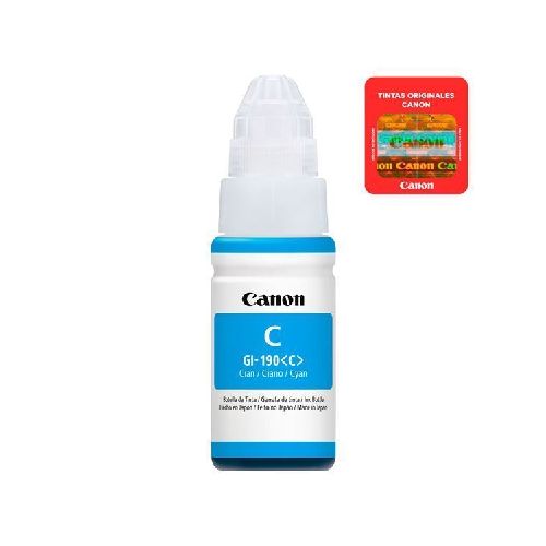 Botella De Tinta Canon Cian GI-190 C 70ml