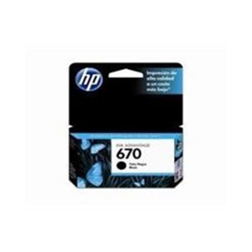 HP 670 - 14 ml - negro - original - Ink Advantage - cartucho de tinta - para Deskjet Ink Advantage 3525, Ink Advantage 4615, Ink Advantage 4625, Ink Advantage 5525