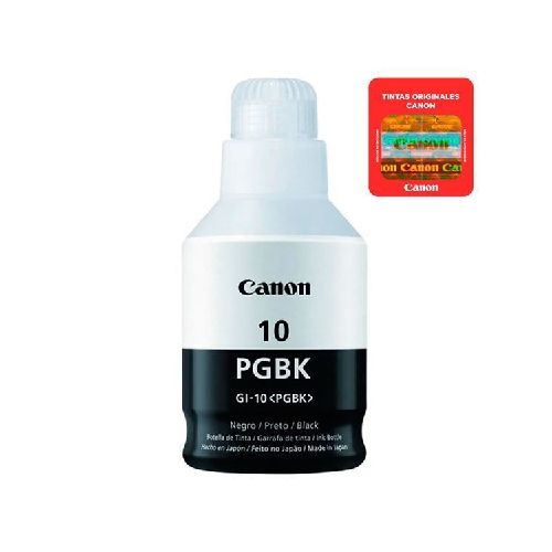 Botella De Tinta Canon Negro GI-10 Pgbk 170ml