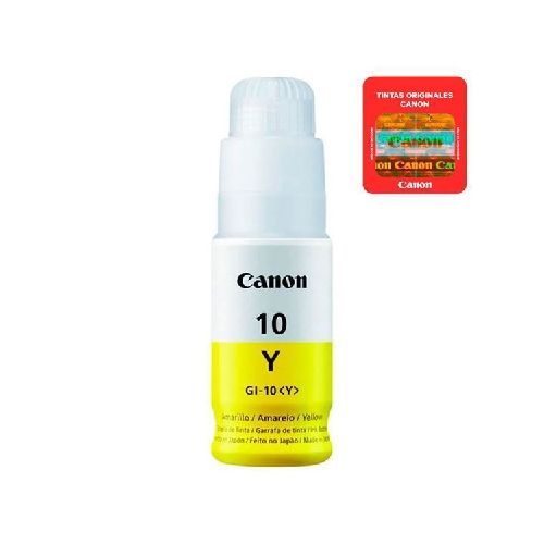 Botella De Tinta Canon Amarillo GI-10 Y 70ml