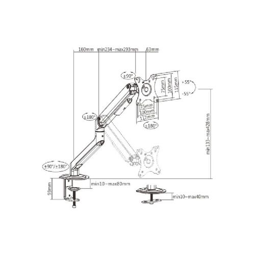 Soporte para monitor hasta 32'' / 9kg