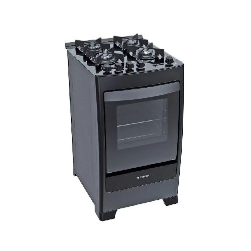 Cocina a gas James 4 hornallas mesada de vidrio C 700 V NEGRA