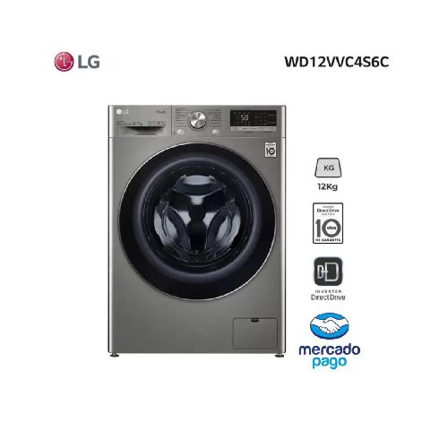 Lavasecarropas LG 12/7 Kg inox Inverter WD12VVC4S6C