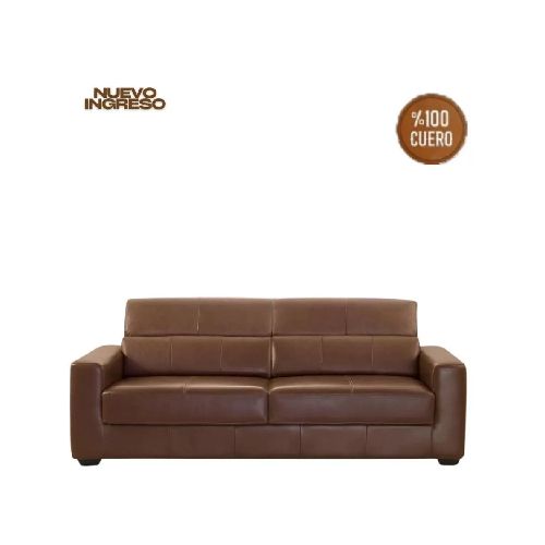 Sillón B&V %100 Cuero - 3 Cuerpos - Sublime - Caramelo