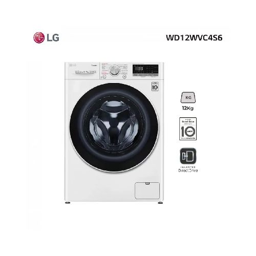 Lavasecarropas LG 12 / 7 Kg Blanco Inverter