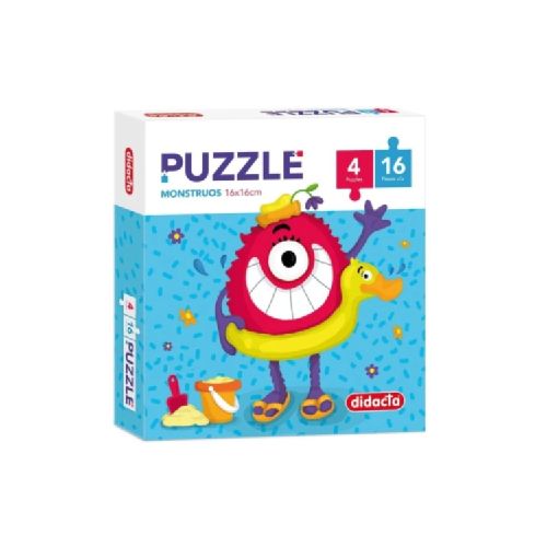 Puzzle Monstruos 4 x 16 Piezas