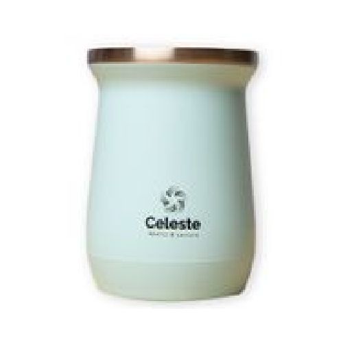 Mate Mt002-5 Celeste Pastel Acero Inoxidable 235Ml Doble Par