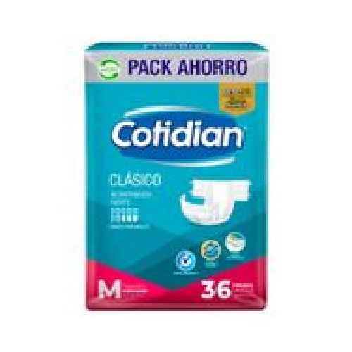 Pañal Adulto Cotidian Clasico M 36Un