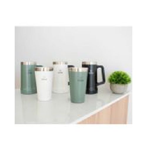 Vaso Celeste Mvf011 Blanco Acero Inoxidable 502Ml Con Tapa