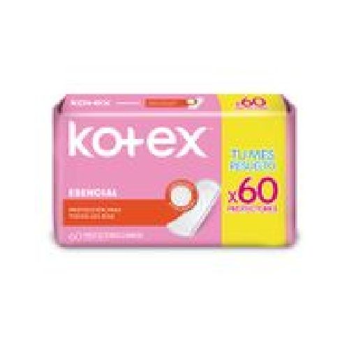 PROTECTORES DIARIOS KOTEX ESENCIAL 60UN