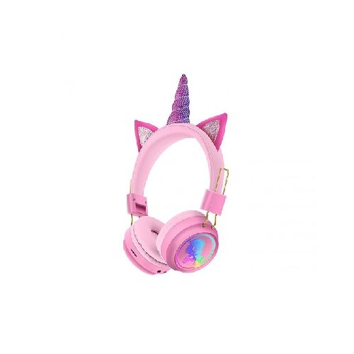 Auriculares inalámbricos diseño Unicornio color rosa