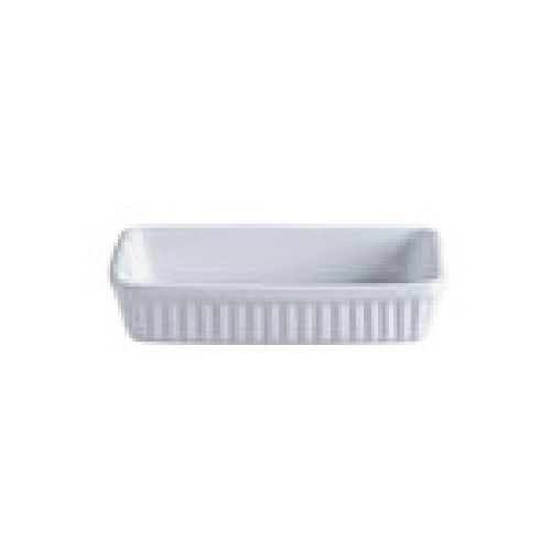 FUENTE DE CERAMICA MASON CASH - RECTANGULAR - BLANCO - 18 CM