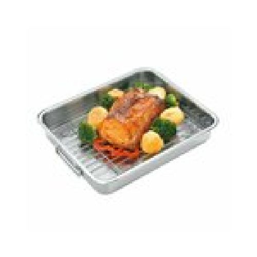 ASADERA ACERO INOX CON PARRILLA TRAMONTINA - 39 X 33 CMS