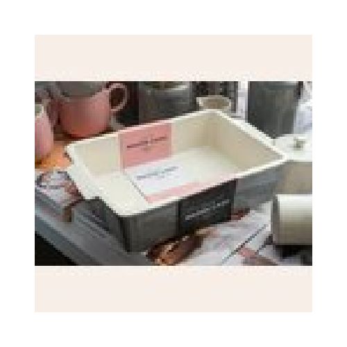 FUENTE DE CERAMICA CON ASAS MASON CASH - CREMA - 31.5 CMS