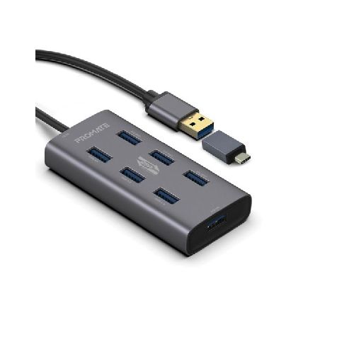 Hub USB a USBx7 con adaptador a USB-C Promate Ezhub-7