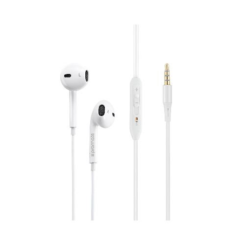 Auriculares con micrófono Promate Gearpod Blanco