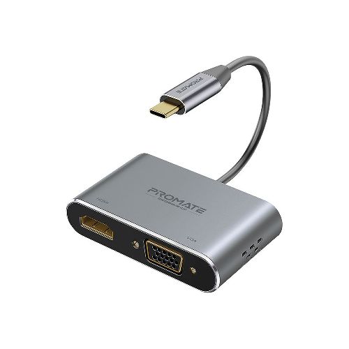 Hub USB-C a HDMI y VGA Promate Mediahub-C2