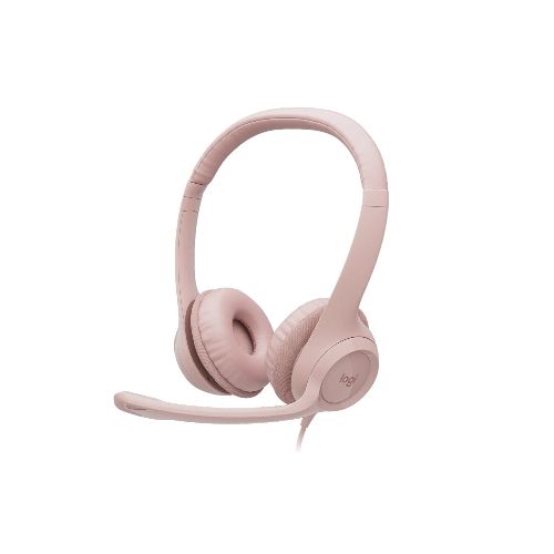 Auriculares Logitech H390 USB Clearchat Rosa Palido