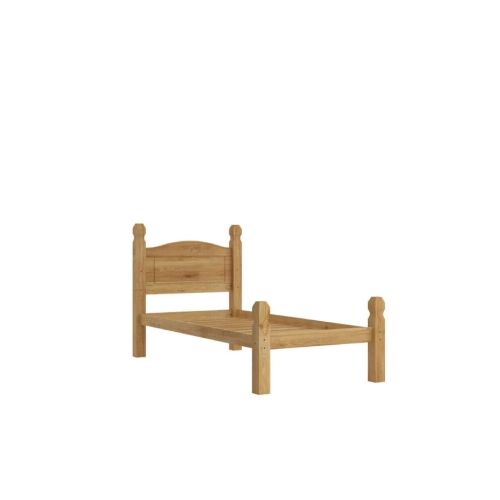 Cama 1 Plaza Madera Rustica 0.90 X 1.90 Miel