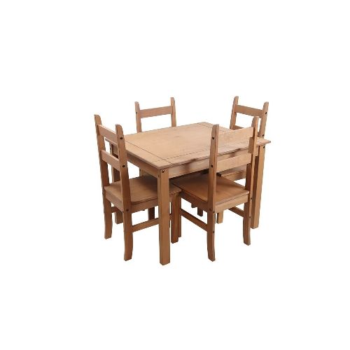 Juego Comedor 4 Sillas Lucia Nogal